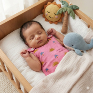 Premium Dyed Muslin Cotton Double Layer Button Jabla – Assorted Prints (New Born)