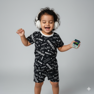 Fine Cotton T-Shirt & Shorts Co-Ord Set for Kids