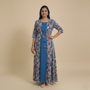 Premium Rayon Koti Attached Feeding Dress