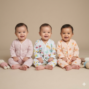 Muslin Cotton Full Sleeve Baby Night Suit