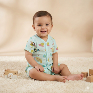 Premium Muslin Cotton Newborn Co-Ord Set – Assorted Prints (0–3 and 3-6 Months)