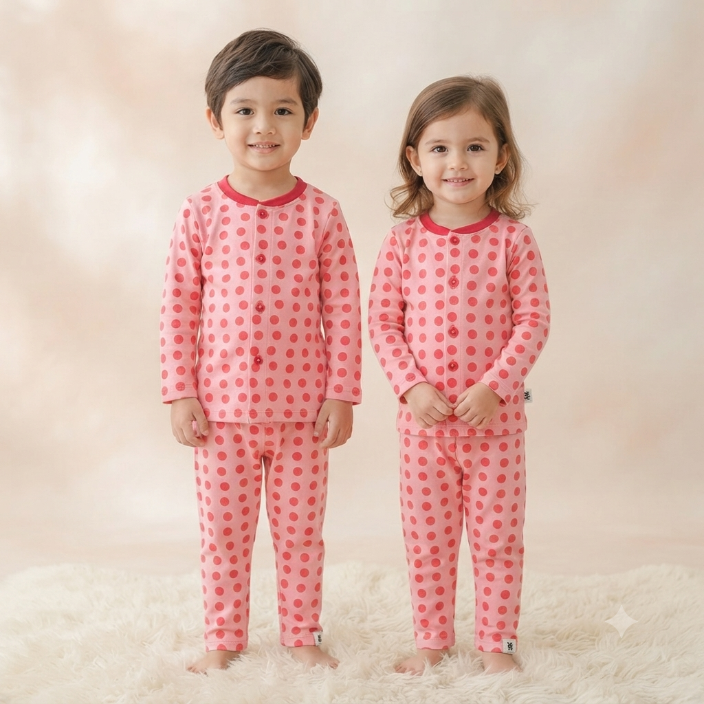Fine Cotton Full Sleeve Button Open T-Shirt & Pant Co-Ord Set for Kids - Image 5