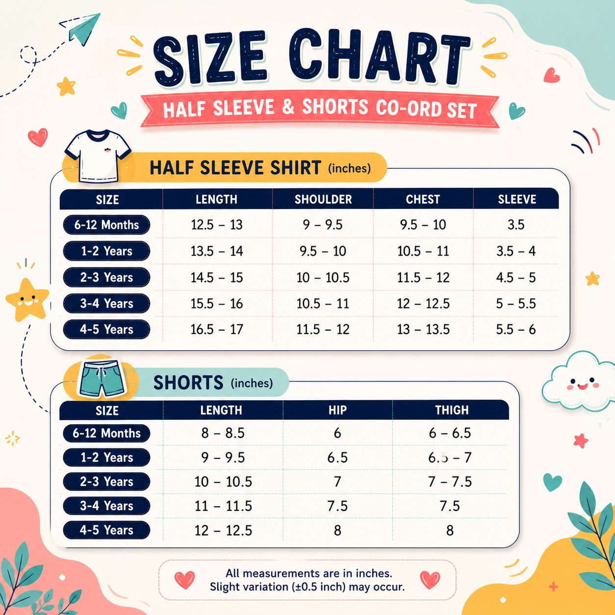 Fine Cotton Button Open Half Sleeve T-Shirt & Shorts Co-Ord Set for Kids - Image 2