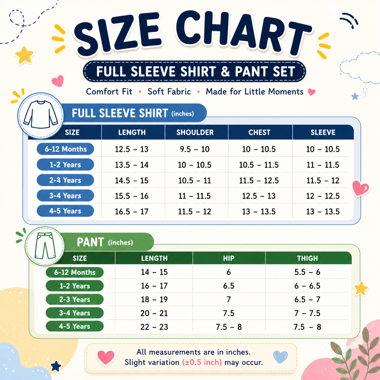 Fine Cotton Full Sleeve Button Open T-Shirt & Pant Co-Ord Set for Kids - Image 3