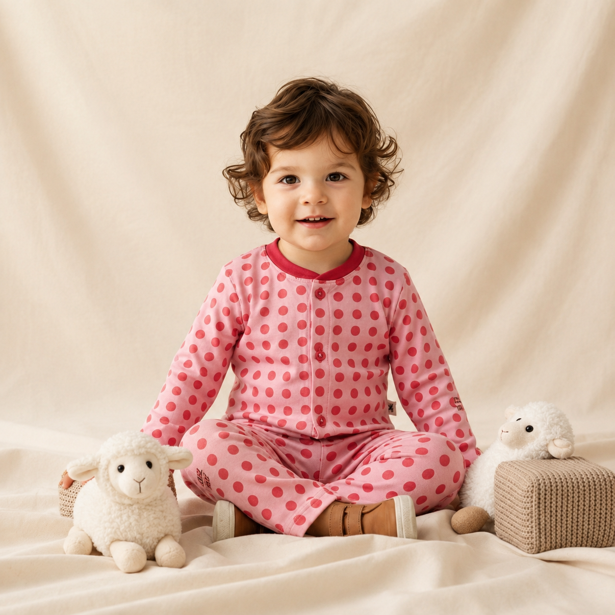 Fine Cotton Full Sleeve Button Open T-Shirt & Pant Co-Ord Set for Kids - Image 7