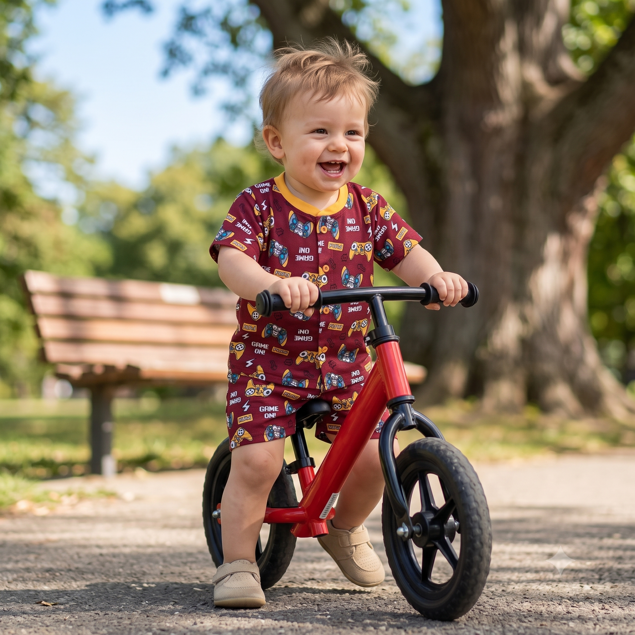 Fine Cotton Button Open Half Sleeve T-Shirt & Shorts Co-Ord Set for Kids - Image 12